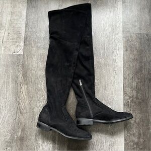 Marc Fisher sueded black OTK boots - 9